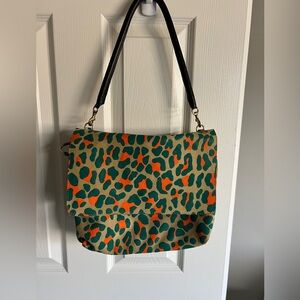 Clare V. Helene Bag in Neon Pablo Cat Suede